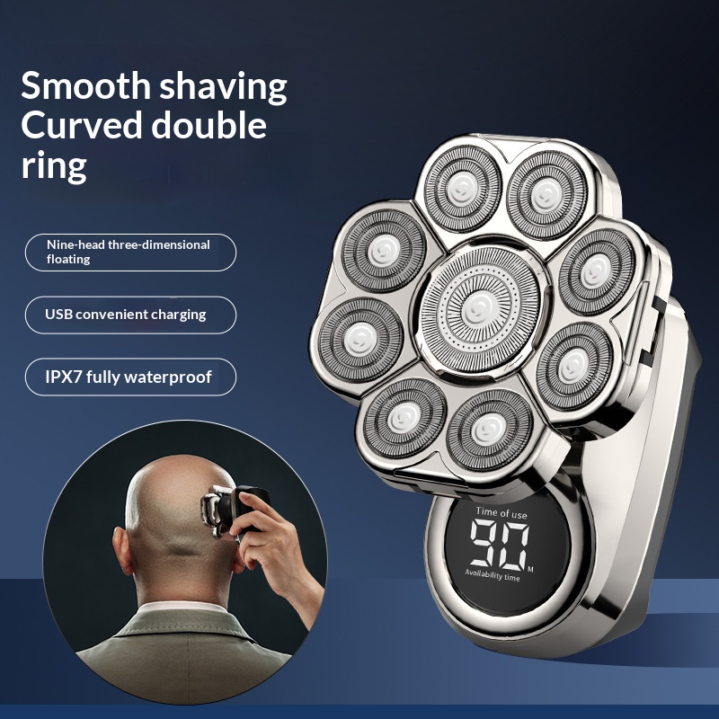 Men'S Grooming Blade - Oplaadbaar elektrisch scheerapparaat met 9 zwevende