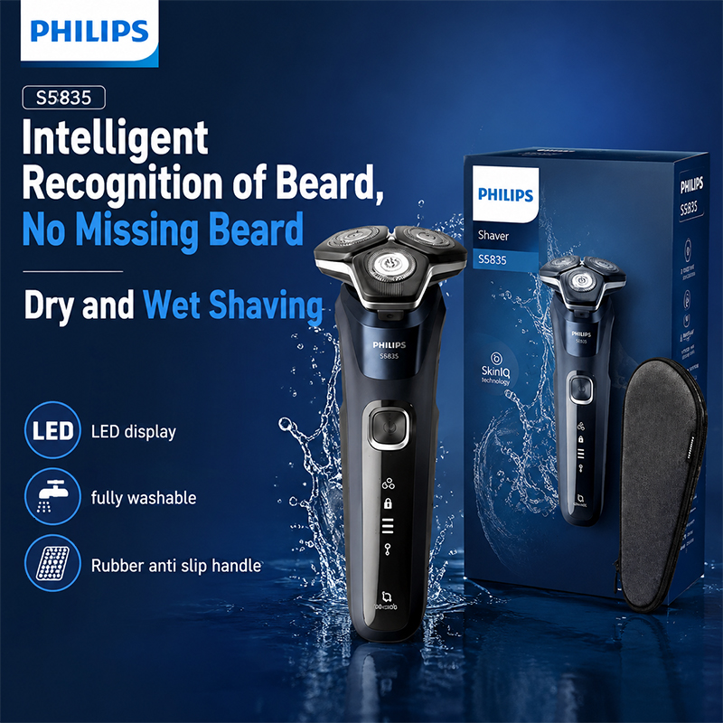 Men'S Grooming Blade - Philips S5835 Elektrisch Scheerapparaat Rotatie Nat/Droog
