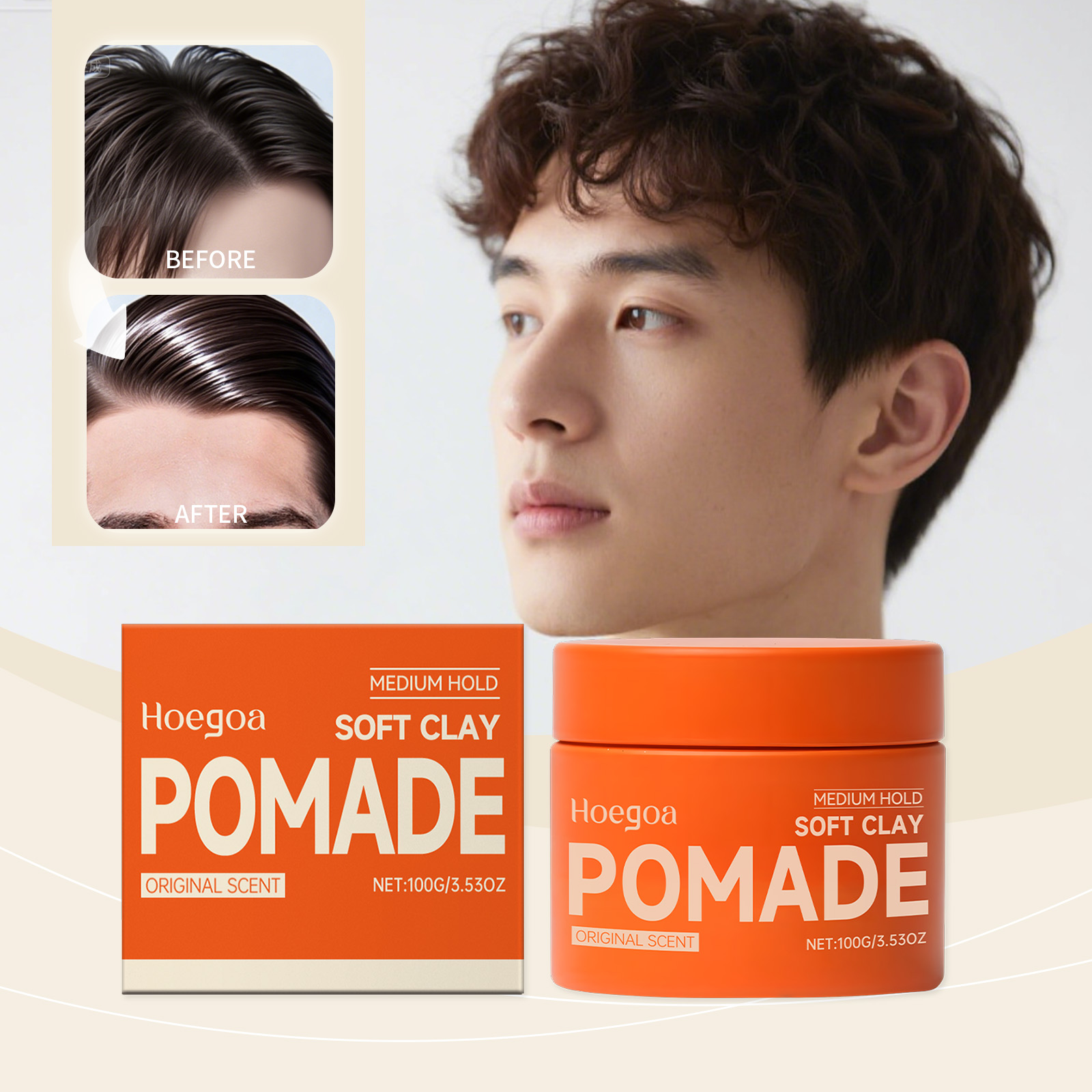 Pomade Hair Clay - Originele Haarwas Langdurige Haargel Mannen Sterke