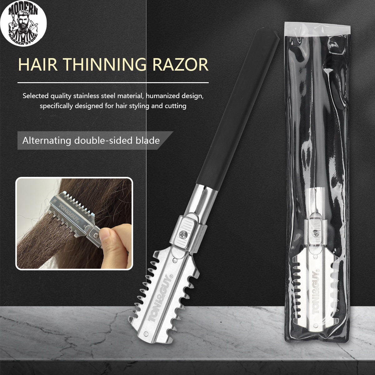 Men'S Grooming Razor - Salon Dubbele Rand Scheermes Haarknipmesjes Handmatige