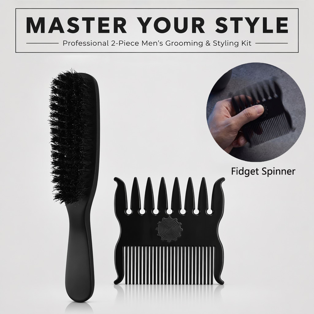 1/2-delige set kapselkam 360 ° - Men'S Grooming Hairstyles recensie en prijs
