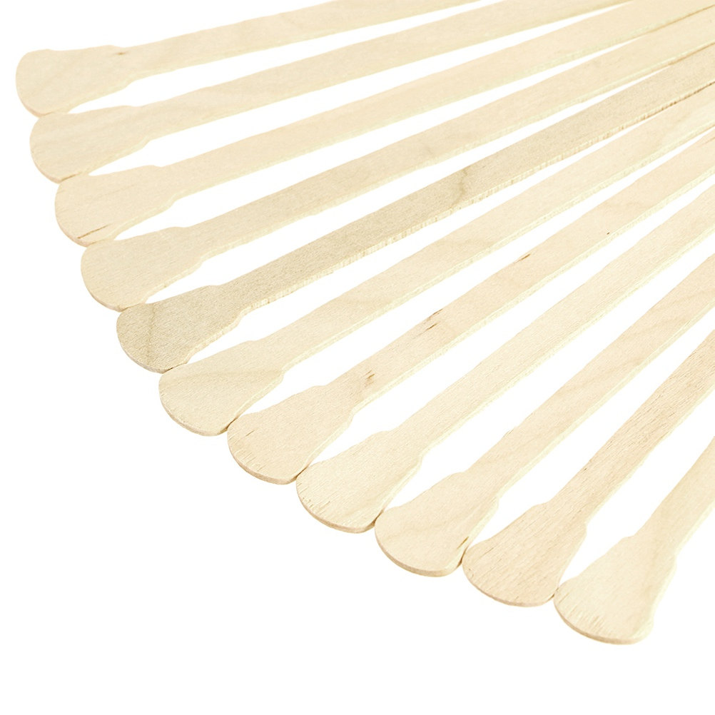 500 stuks houten spatels voor  - Hair Wax Stick recensie en prijs