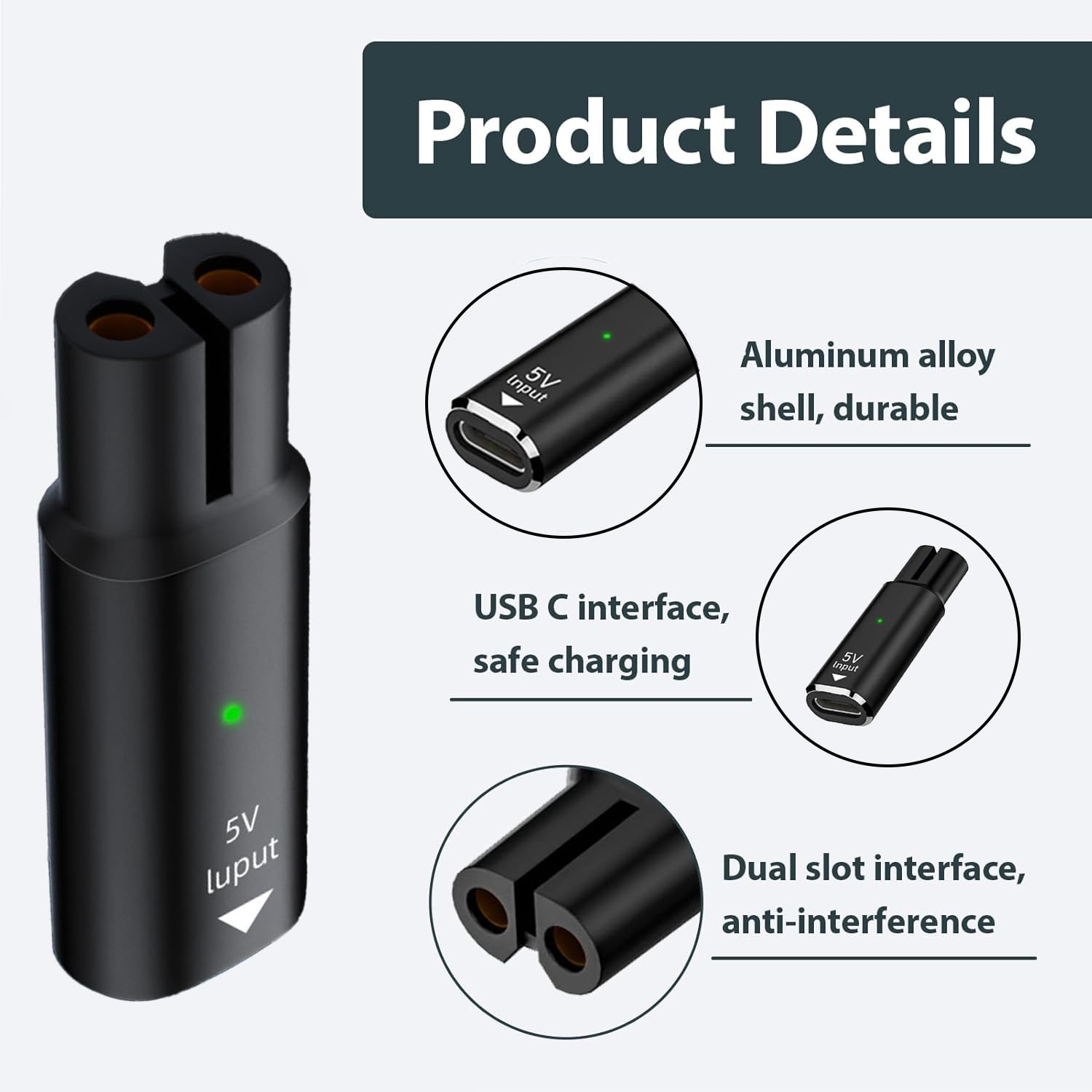 5V 15V USB Type C Oplaadadapte - Men'S Grooming Razor recensie en prijs